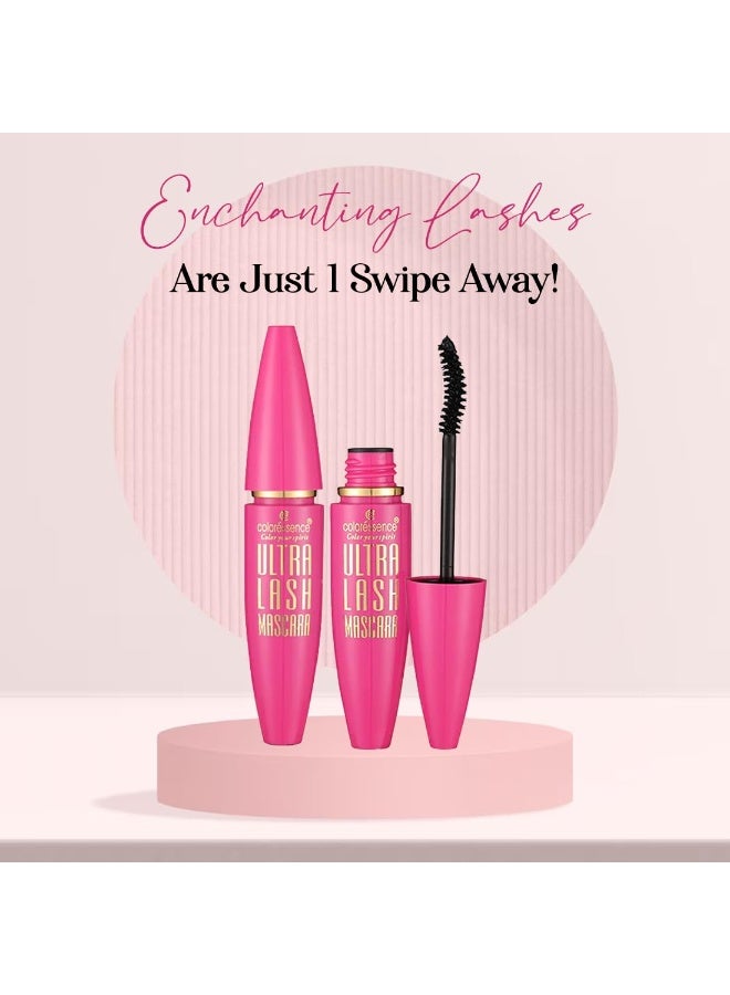 COLORESSENCE Ultra Lash Pro Mascara for Volumized and Curled Lashes | Intense Black Finish and Lengthening Effect With Smudge Proof & Waterproof Formula - Image 2